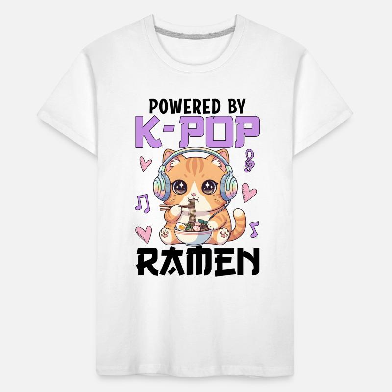 Powered By K-Pop Ramen Kids' Premium Organic T-Shirt