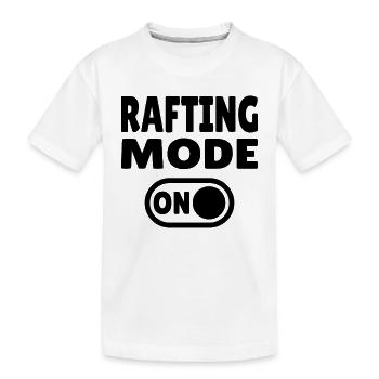 Rafting Mode ON – Whitewater in a rubber dinghy - Kids' Premium Organic T-Shirt - white - Front