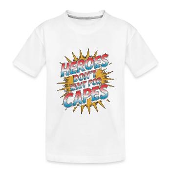 Infirmières aux urgences : les héros n’attendent pas aux urgences - T-shirt bio Premium Enfant - blanc - Devant