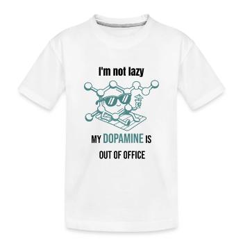 Molécule de dopamine - Je ne suis pas paresseux - T-shirt bio Premium Enfant - blanc - Devant