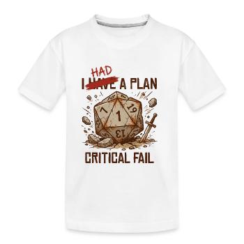 Échec critique – J’avais un plan cube - T-shirt bio Premium Enfant - blanc - Devant