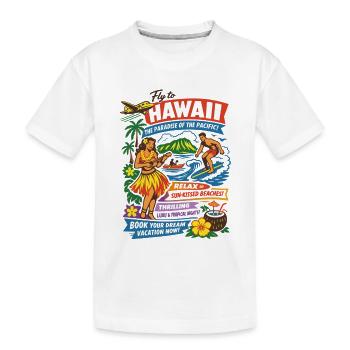 Hawaii Dream Trip 50s Poster - Kids' Premium Organic T-Shirt - white - Front