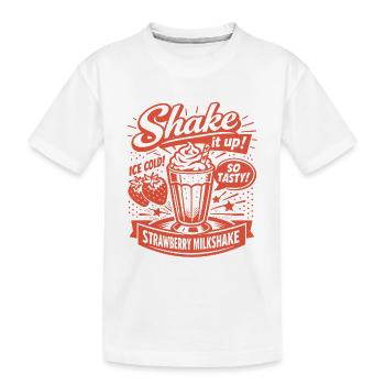 Strawberry Milkshake 50s Retro Design - Kids' Premium Organic T-Shirt - white - Front