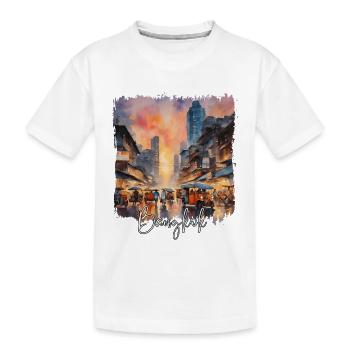 Bangkok Thaïlande, Bangkok Aquarelle - T-shirt bio Premium Enfant - blanc - Devant