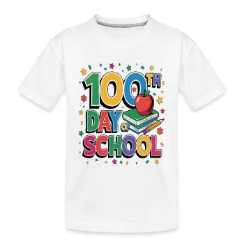 100th Day of School Celebration - Kinder Premium Bio T-Shirt - Weiß - Vorne