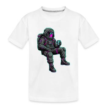 Night Astronaut Neon Power - Kids' Premium Organic T-Shirt - white - Front