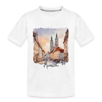 Munich Aquarelle, Munich, Allemagne - T-shirt bio Premium Enfant - blanc - Devant