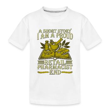 Pharmacien de détail : Expert en médicaments en histoires courtes - T-shirt bio Premium Enfant - blanc - Devant