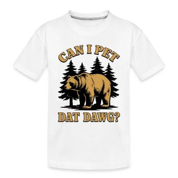 Puis-je caresser ce chien, randonnée, randonnée - T-shirt bio Premium Enfant - blanc - Devant