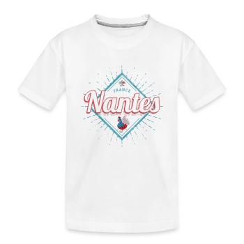 Nantes Pays de la Loire, France Souvenir - T-shirt bio Premium Enfant - blanc - Devant