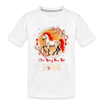 Lunar New Year Horse Zodiac - Kinder Premium Bio T-Shirt - Weiß - Vorne