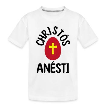 Christos Anesti Œufs de Pâques grecs orthodoxes - T-shirt bio Premium Enfant - blanc - Devant