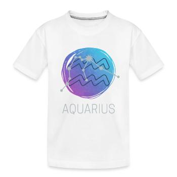 Horoscope du zodiaque Verseau Signe du zodiaque - T-shirt bio Premium Enfant - blanc - Devant