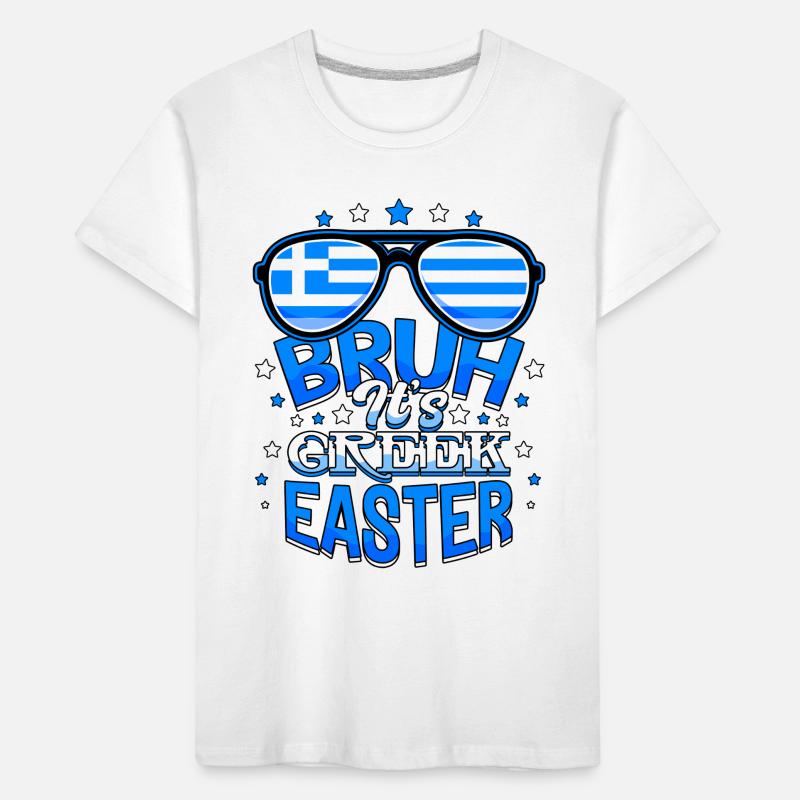 Bruh It's Greek Easter Orthodox Easter Pascha Kids' Premium Organic T-Shirt
