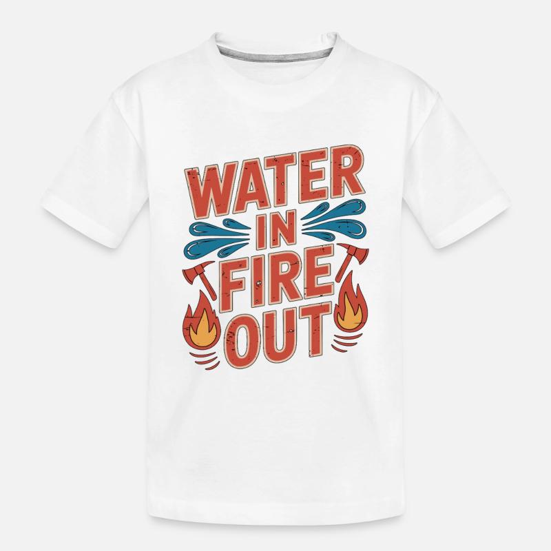 Fire Engineer Water In Fire Out Pump Operator - Kinder Premium Bio T-Shirt - Weiß
