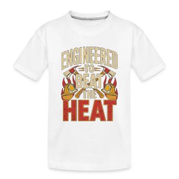 Ingénieur incendie conçu pour battre le service d’incendie - T-shirt bio Premium Enfant - blanc - Devant