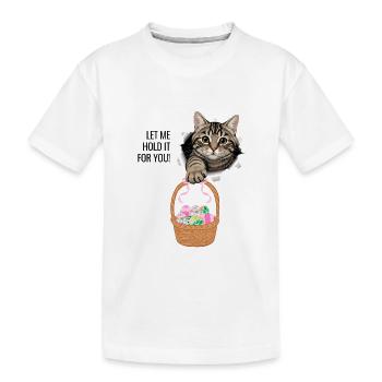 Laisse-moi la tenir pour toi - T-shirt bio Premium Enfant - blanc - Devant