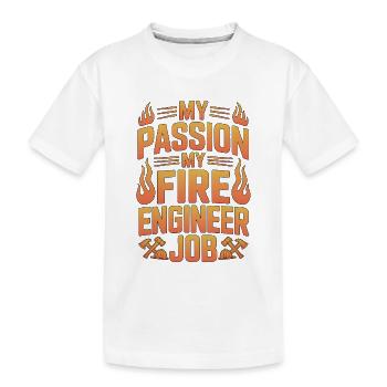 Ingénieur incendie Ma passion Mon opérateur de pompe incendie - T-shirt bio Premium Enfant - blanc - Devant