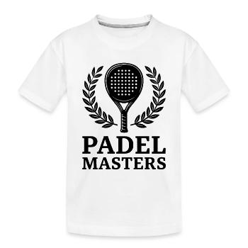 Padel Masters Professional Sports Look - Kids' Premium Organic T-Shirt - white - Front