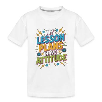 Professeur de lycée Mes plans de cours ont de l’éducation - T-shirt bio Premium Enfant - blanc - Devant
