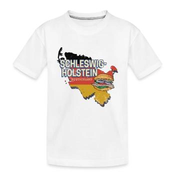 Schleswig-Holstein Deutschland Bundesland Souvenir - Kinder Premium Bio T-Shirt - Weiß - Vorne