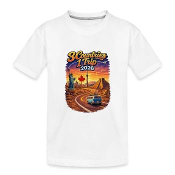 3 Countries 1 Trip 2026 - Kids' Premium Organic T-Shirt - white - Front