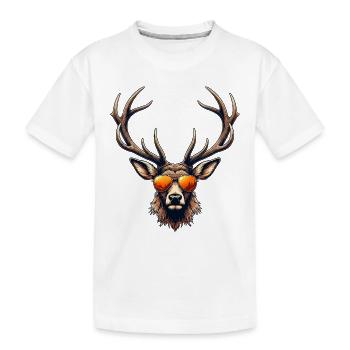 T-shirt de cerf Chemise traditionnelle pour hommes Chemise traditionnelle - T-shirt bio Premium Enfant - blanc - Devant