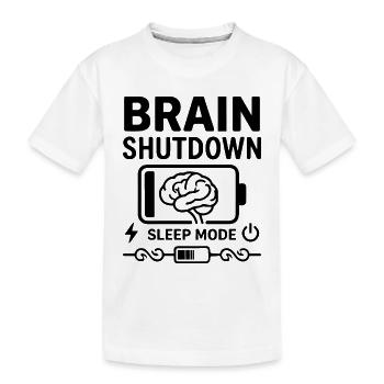 Mode veille Mode veille Humour Batterie vide - T-shirt bio Premium Enfant - blanc - Devant