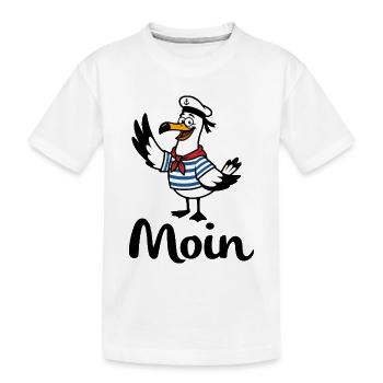 Möwe Moin Matrose - Kinder Premium Bio T-Shirt - Weiß - Vorne