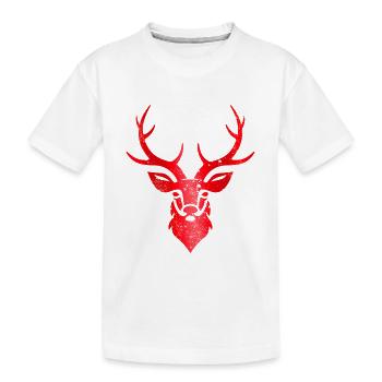 Deer Vintage Antler Retro Deer Antler Souvenir - Kids' Premium Organic T-Shirt - white - Front