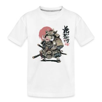 Guerrier Samouraï Sanglier en Armure - T-shirt bio Premium Enfant - blanc - Devant