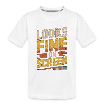 Graphiste graphiste à l’écran - T-shirt bio Premium Enfant - blanc - Devant