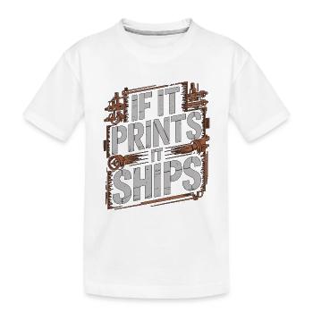 Print Designer If It Prints It Ships Print Expert - Kids' Premium Organic T-Shirt - white - Front