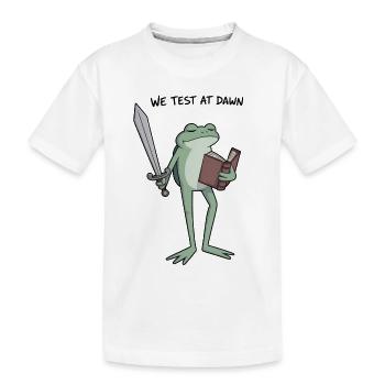 Chevalier Grenouille Matinale - T-shirt bio Premium Enfant - blanc - Devant