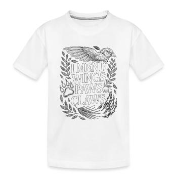 Vétérinaire de la faune isolée I Mend Wings Paws et vétérinaire - T-shirt bio Premium Enfant - blanc - Devant