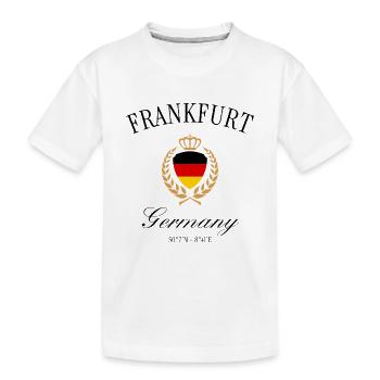 Frankfurt Deutschland Wappen Krone Reise Souvenir - Kinder Premium Bio T-Shirt - Weiß - Vorne