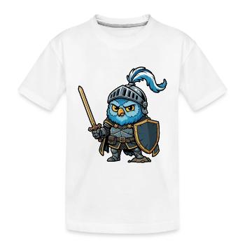 Knight Owl Ren Faire Mittelalterfest - Kinder Premium Bio T-Shirt - Weiß - Vorne