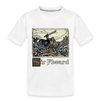 Ren Faire Medieval Sir FBoard Surfbrett - Kinder Premium Bio T-Shirt - Weiß - Vorne
