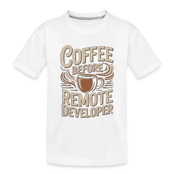 Développeur à distance Café Technologie à distance Amoureux du café - T-shirt bio Premium Enfant - blanc - Devant