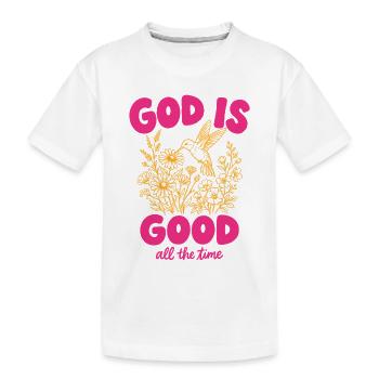 Dieu est bon tout le temps Colibri chrétien - T-shirt bio Premium Enfant - blanc - Devant