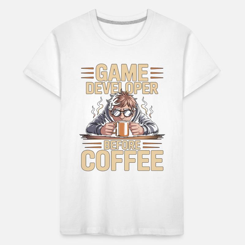 Game Developer Before Web Developer Coffee Lover Kids' Premium Organic T-Shirt