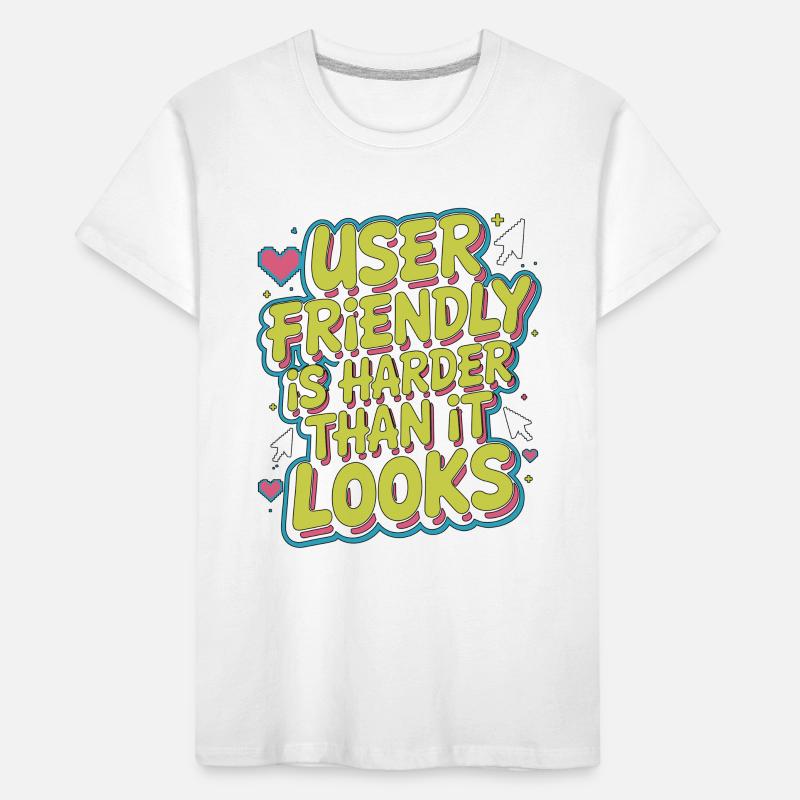 Un designer UX/UI convivial est plus difficile pour la conception d’applications T-shirt bio Premium Enfant