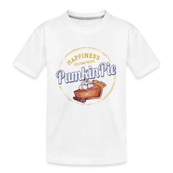 Pumkin Pie Kuchen Dessert Vintage Design - Kinder Premium Bio T-Shirt - Weiß - Vorne