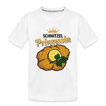 Schnitzel Prinzessin mit Knusperkruste - Kinder Premium Bio T-Shirt - Weiß - Vorne