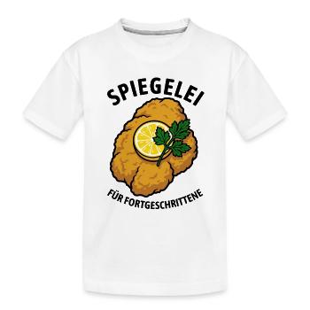 Schnitzel | Spiegelei für Fortgeschrittene - Kinder Premium Bio T-Shirt - Weiß - Vorne