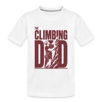 Kletter Papa The Climbing Dad Shirt - Kids' Premium Organic T-Shirt - white - Front