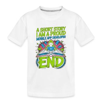 Développeur d’applications mobiles : une nouvelle : le codage mobile - T-shirt bio Premium Enfant - blanc - Devant