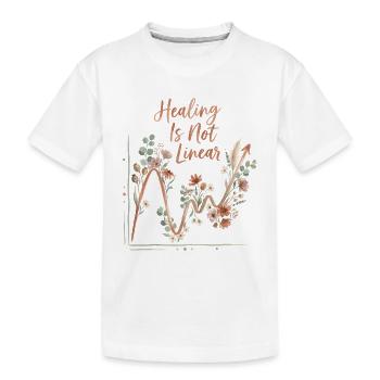 Die Heilung psychischer Gesundheit ist nicht linear - Kinder Premium Bio T-Shirt - Weiß - Vorne
