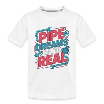 Maître plombier Pipe Dreams fait expert en plomberie - T-shirt bio Premium Enfant - blanc - Devant