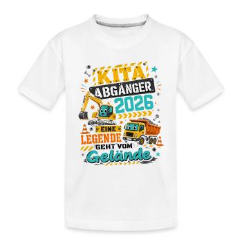 Kita Abgänger 2026 Baustellenlegende - Kinder Premium Bio T-Shirt - Weiß - Vorne